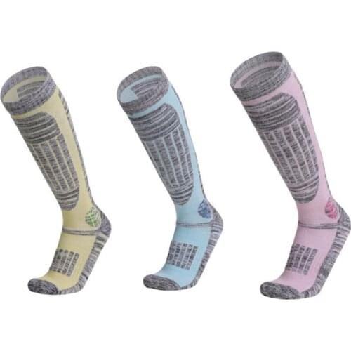 Winter Womens Cotton Thermal Ski Socks Cushioned Arch Support Snowboard Sports Socks with Full Terry