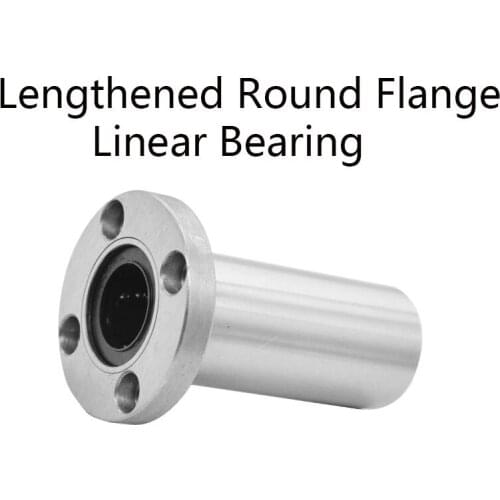 1/2/5/10 Pieces Sliding lengthened Round Flange Linear Bearing Ball Bushing CNC Part Motion Bearings LMF6LUU LMF8LUU 6-40mm