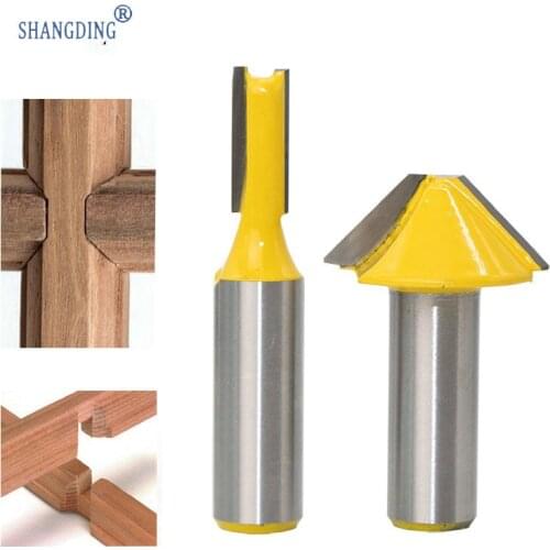 1/2 Handle High Archives Carpentry Milling Cutter 2 Paper Set Flat Bottom V Knife Doors And Windows Tenon Combine Knife
