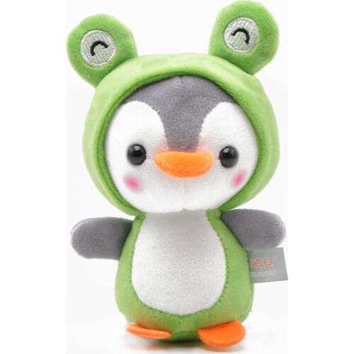 12CM Cute Penguin Stuffed Plush Animal Pendant Keychain Doll Stroller Toys For Children Kids Small Mini Plush Toys Baby Gifts