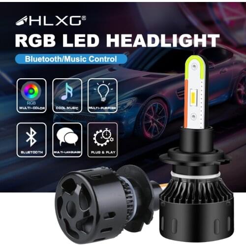 2pcs H11 led bulbs HB3 H4 H7 H8 LED lights for car Headlight Auto Fog Lights Bulb 15000LM H9 9005 9006 HB4 6000K RGB LED Lights