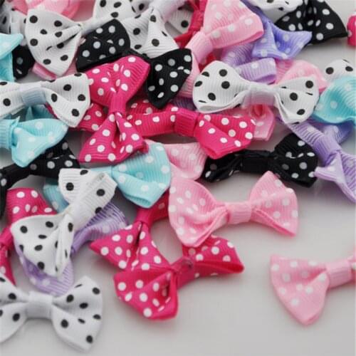 20 pcs Stain Ribbon Bows Sewing Appliques Wedding Decor DIY Crafts A028