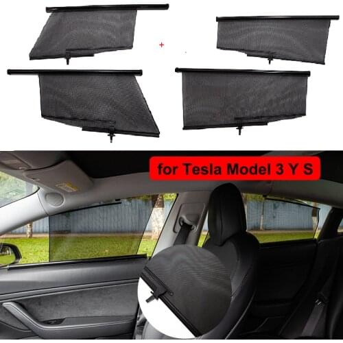 2021 Roll Car Sunshade for Tesla Model Y Luxury Model 3 Side Windows Sun Shade Car Curtains for Tesla 3/S/X/Y