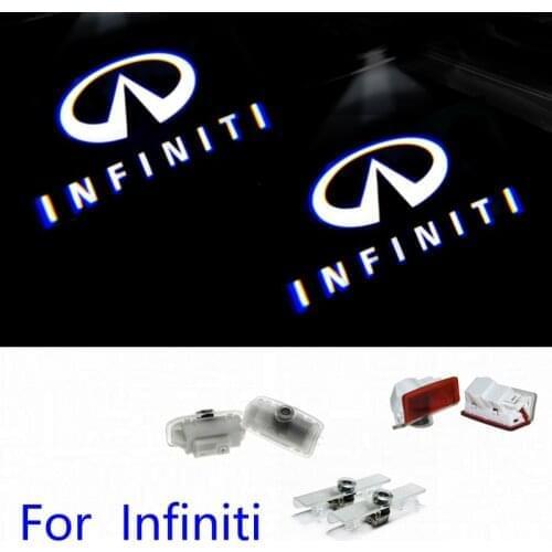 2X Car Welcome Light Led Door Light Projector Logo Ghost Lights For Infiniti QX30 JX35 QX80 FX G M EX Q50 Q60 Q70 QX50 QX60 QX