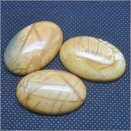 5pcs nature picaso stone cabochons oval shape size 20x30mm pyrite mine stone top fashion diy beads accessories for ring making