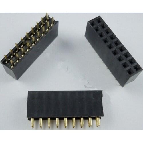 50pcs 2x9 Pin 2.54mm Double Row Female Pin Header 18P PCB Socket Connector