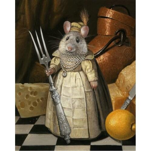 5D Diamond Embroidery Cartoon chef mouse Icon DIY Diamond Painting Cross Stitch Needlework Mosaic Full Rhinestone Painting Decor