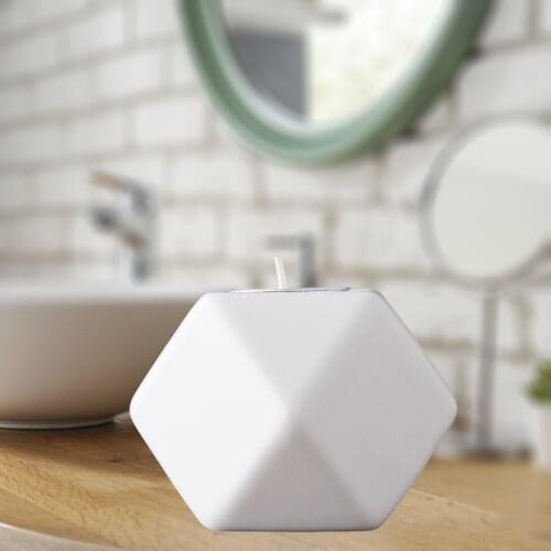 White Geometry Tealight Holder Candle Centerpieces for Tables Bedroom Decor