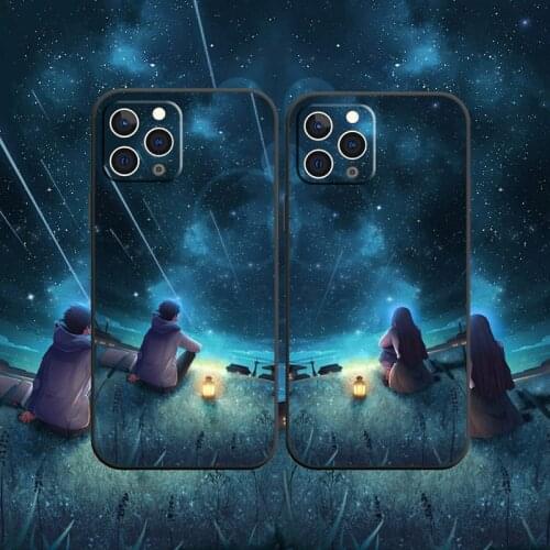 For iPhone12 Mini X S 11 Pro 12Pro Max phone cases 6 S 7 8 Plus XR SE 2020 case cover starry sky boy girl couple back coque capa