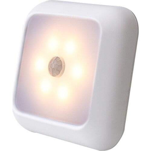 Motion Sensor Light 6LED Wireless Battery Operated Night Light For Cabinet Stairs
