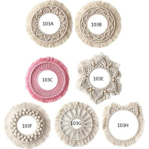 Macrame Tapestry Wall Hanging Decorative Mirror Bohemia Home Art Wall Decoration Dropshipping