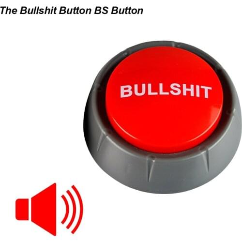 Bullshit Loudspeaker ButtonsBULLSHIT Light Sound Button Music Box Squeeze Box Tap Box Table Game Responder Fun Gag Toy Richly