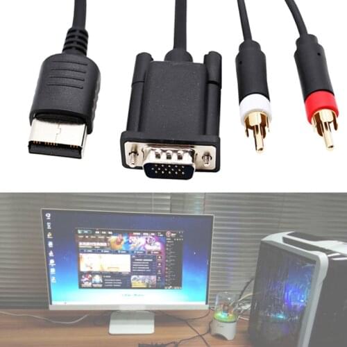 6ft Vga Rca Sound Adapter Box Cable High Definition Cable Compatible with Dreamcast B2EA