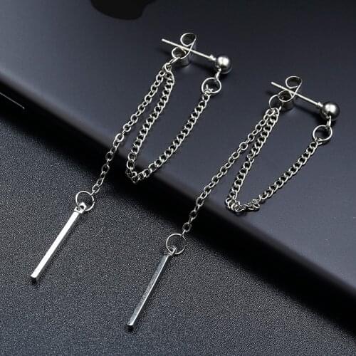 Korean Of Jewelry Earrings Tassel Fashion Retro Long Earrings Chain Metal Texture Earrings Wholesale Drop Dangle Earrings