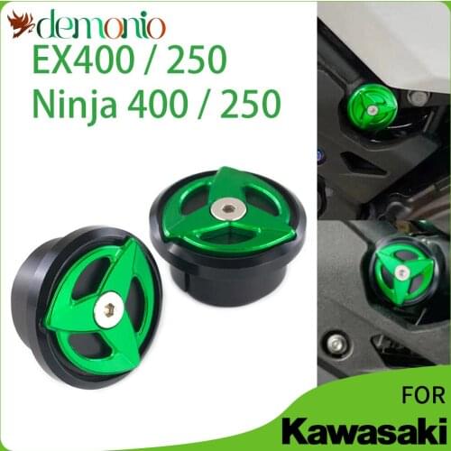 Motorcycle Frame Hole Cover Decorative Frame Cap For Kawasaki Z400 Ninja 250 / 400 EX400 EX250 2018 2019 2020 2021 Ninja400