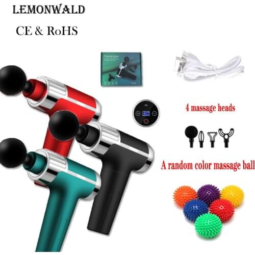 Lemonwald Massage Gun Deep Tissue Percussion Muscle Massage Pain Portable Relaxation Exercise Massager (Touch Screen Version)