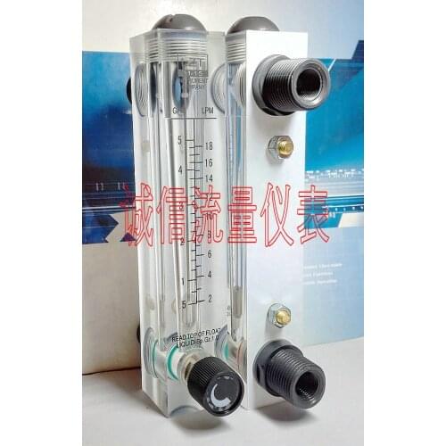 Lzt-15t adjustable surface plate liquid flowmeter 0.5-5gpm gallon, 2-18lpm liter water flowmeter