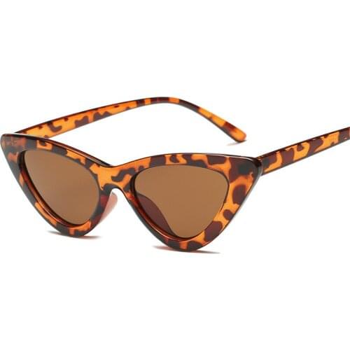 Fashion Smaill Cat Eye Sunglasses Sexy Cute Lady Sunglases Red and Black sunglass Mirror Frame Mercury Lens Transparent Color