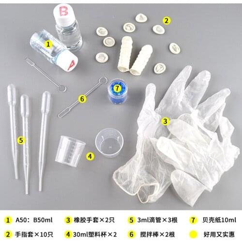 Resin Diy Crystal Epoxy Tool Set Ab Rubber Bracelet Pendant Jewelry Silicone Epoxy Mold Combination