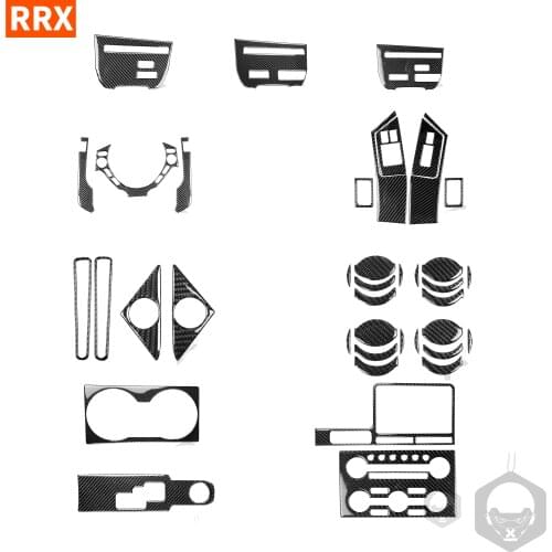 For Nissan GTR R35 2008-2016 Carbon Fiber Sticker Rearview Mirror Central Control Navigation AC Radio Outlet Car Accessories