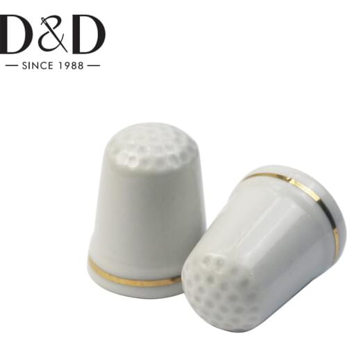 Retro Hand Sewing Thimble Finger Protector Stitch Ceramics Souvenir Collectible Thimble DIY Sewing Tools Accessories