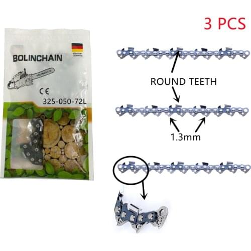 3 pcs of H72 0.325" 0.050" semi chisel chainsaw chain 18" fit DOLMAR,HOMELITE,ECHO,JOHN DEERE,MAKITA ETC