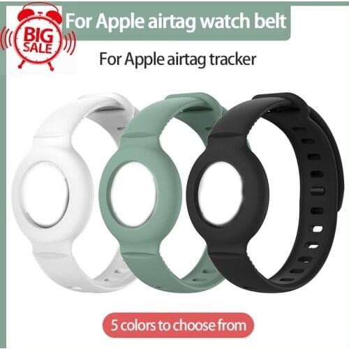 For AirTags Wrist Band Cover Comfortable Soft Silicone Wristband Strap For Apple AirTag Tracker Bracelet With Anti-Lost Case
