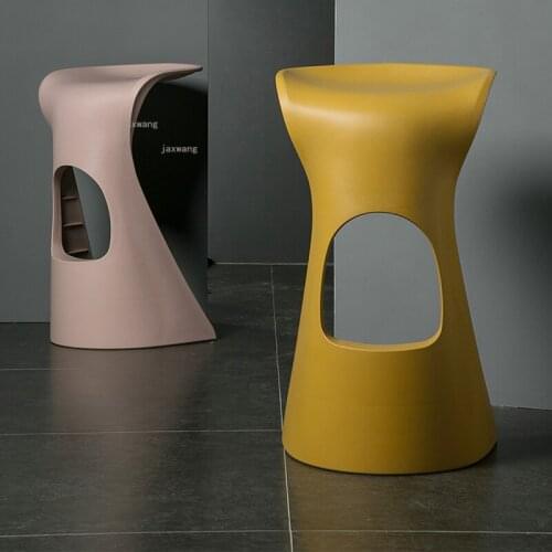 Nordic Living Room Hotel Lobby Barstool Creative Home Restaurant High Bar Stools for Designer Front Desk Cafe Leisure Bar Chairs