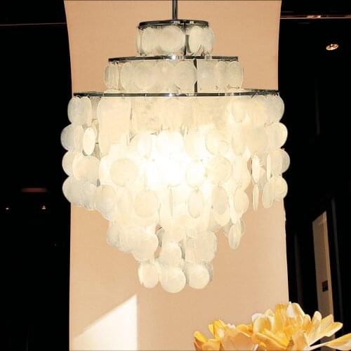 Modern Minimalist Shell Campanula Droplight Personality Stairs Bedroom Study Bar Dining Room Pendant Light hanglamp