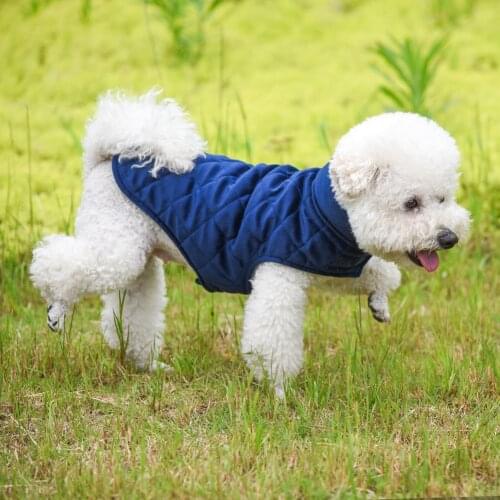 A Warm Winter Dog Clothes Vest Reversible Dogs Jacket Coat 8 Colors Thick Pet Clothing Waterproof Outfit for Small Large Dogs