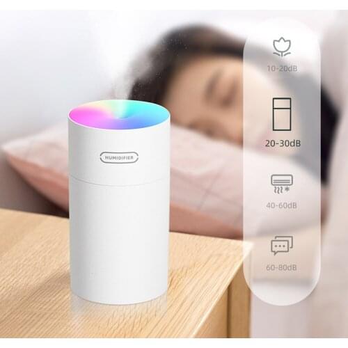 USB Humidifier Timing Ultrasonic Dazzle Cup Cool Mist Maker Air Purifier with Colorful Light Essential Oil Aroma Diffuser