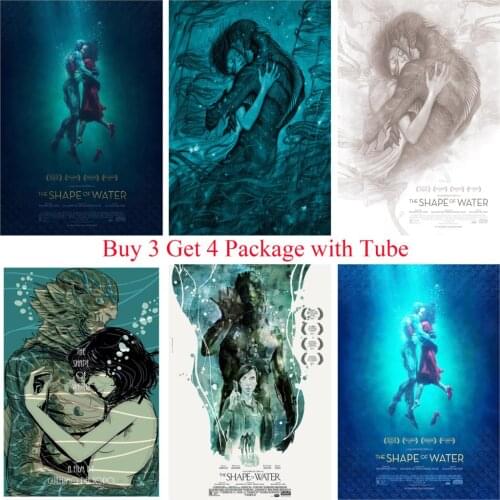 The Shape of Water Posters Movie Wall Stickers White Coated Paper Prints Home Decoration Home Art Brand