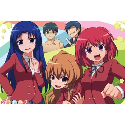 Japanese Anime Toradora Cloth Silk Canvas HD Poster Home And Bedroom Decoration Wall Fabric Poster Custom Print More Size