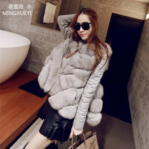 New 2018 - fur cloak long-sleeved jacket thickening of female fox fur vest