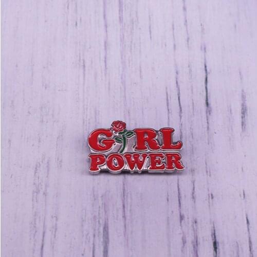 Girl power badge the future is female feminist gift