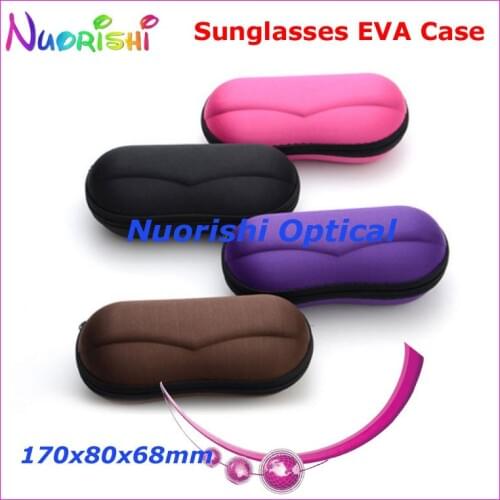 20pcs New Fresh Colorful Eyeglass Glasses Sunglass Sunglasses Zipper 6 Colors EVA Case Box ML033 Free Shipping