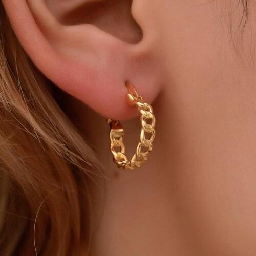 2020 new ladies fashion simple chain earrings glamour girl birthday gift