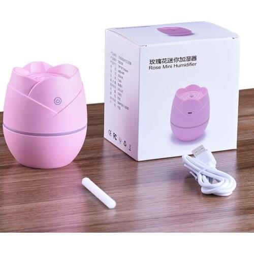 220ML Air Humidifier White USB Rechargeable Battery Aroma Diffuser With Romantic Lamp Ultrasonic Humidifiers Diffusers