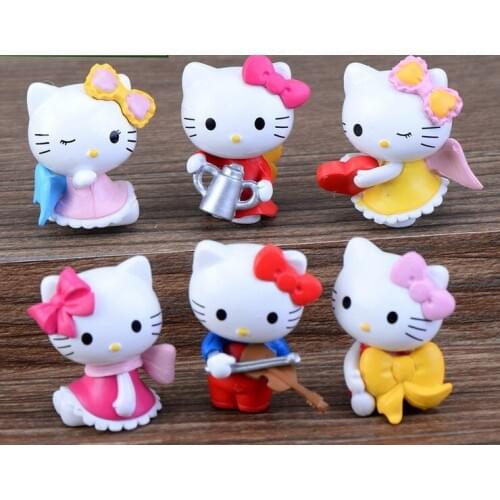 6pcs/lot KT Cat Moss Micro Landscape Garden Landscape Decoration Doll Accessories Pendant Jewelry KS 022