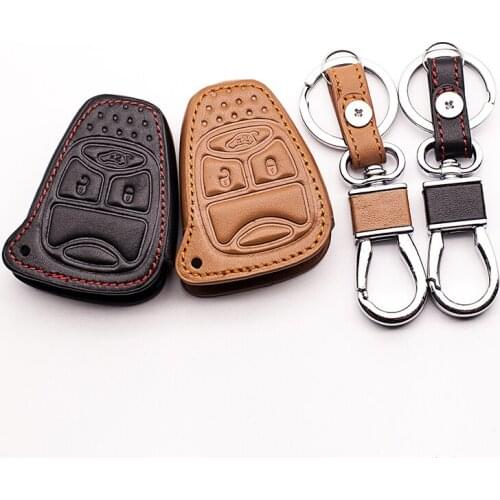Car keys Keychains Leather covers for Jeep Grand Cherokee Compass Patriot case car keys accessories 3 buttons car key case shell