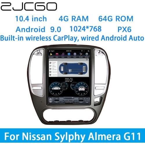 ZJCGO Car Multimedia Player Stereo GPS DVD Radio Navigation Android Screen System for Nissan Sylphy Almera G11 2005~2012