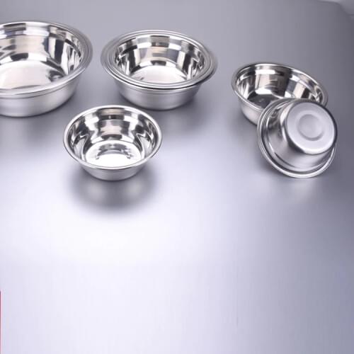 Free shipping 14-28cm Thick stainless steel soup bowl stainless steel seasoning basin soup bowl stainless steel small rice bowl