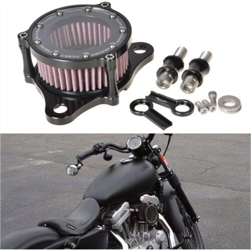 CNC Aluminum Alloy Motorcycle Air Filter Air Cleaner Intake System Kit Motorcycle Accessories for Sportster XL883 1200