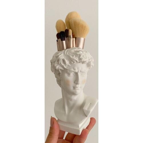 Vase Decoration David Sculpture Resin Aesthetic Decor Flowers for Decor Makeup Brush Organizer Flower Pot Vase Art Craft Decor