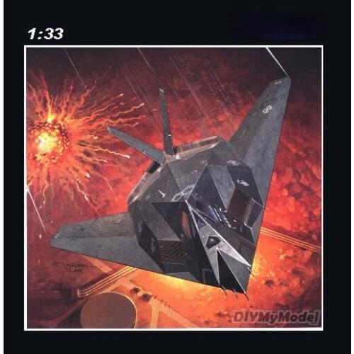 DIYMyModeI F-117A Nighthawk 1:33 bomber DIY Handcraft Paper Model KIT Handmade Toy Puzzles Gift Movie props