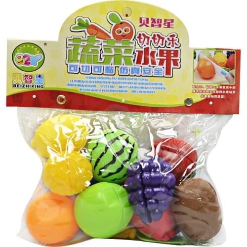 New girl play house toy vegetables cut fruit simulation kitchen cut fruit childrens toy