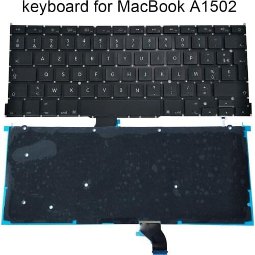 New azerty French backlit keyboard for Macbook Pro Retina 13.3" A1502 2013 2014 2015 Year FR replacement keyboards laptop sales