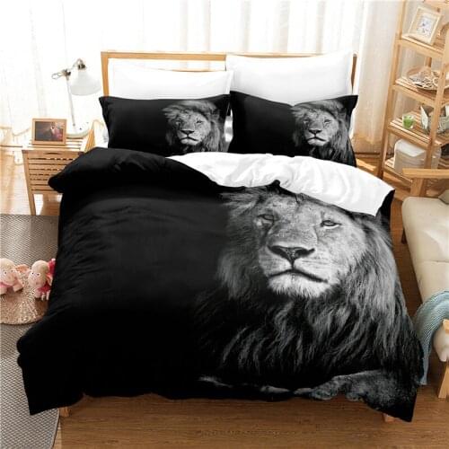 Lion Bedding Set For Bedroom Soft Bedspreads For Bed Home Comefortable Duvet Cover Quality Quilt Cover And Pillowcase