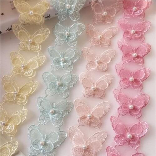 Organza Butterfly Embroidery Lace Trim Diy Clothing Costume Sewing Accessories V07050115