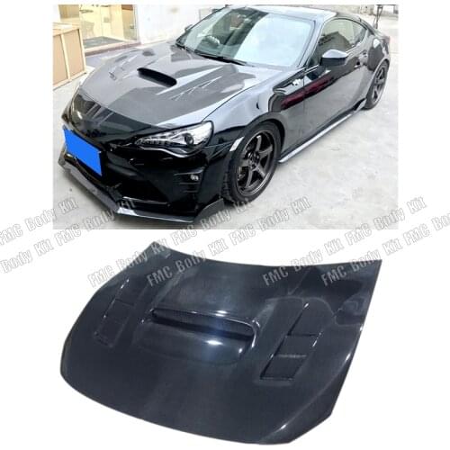 Real Carbon Fiber Hood Bonnet Cover Fit For 2013-2018 Toyota GT86 FT86 ZN6 FRS BRZ ZC6 VS Arising II Style Car Accessories